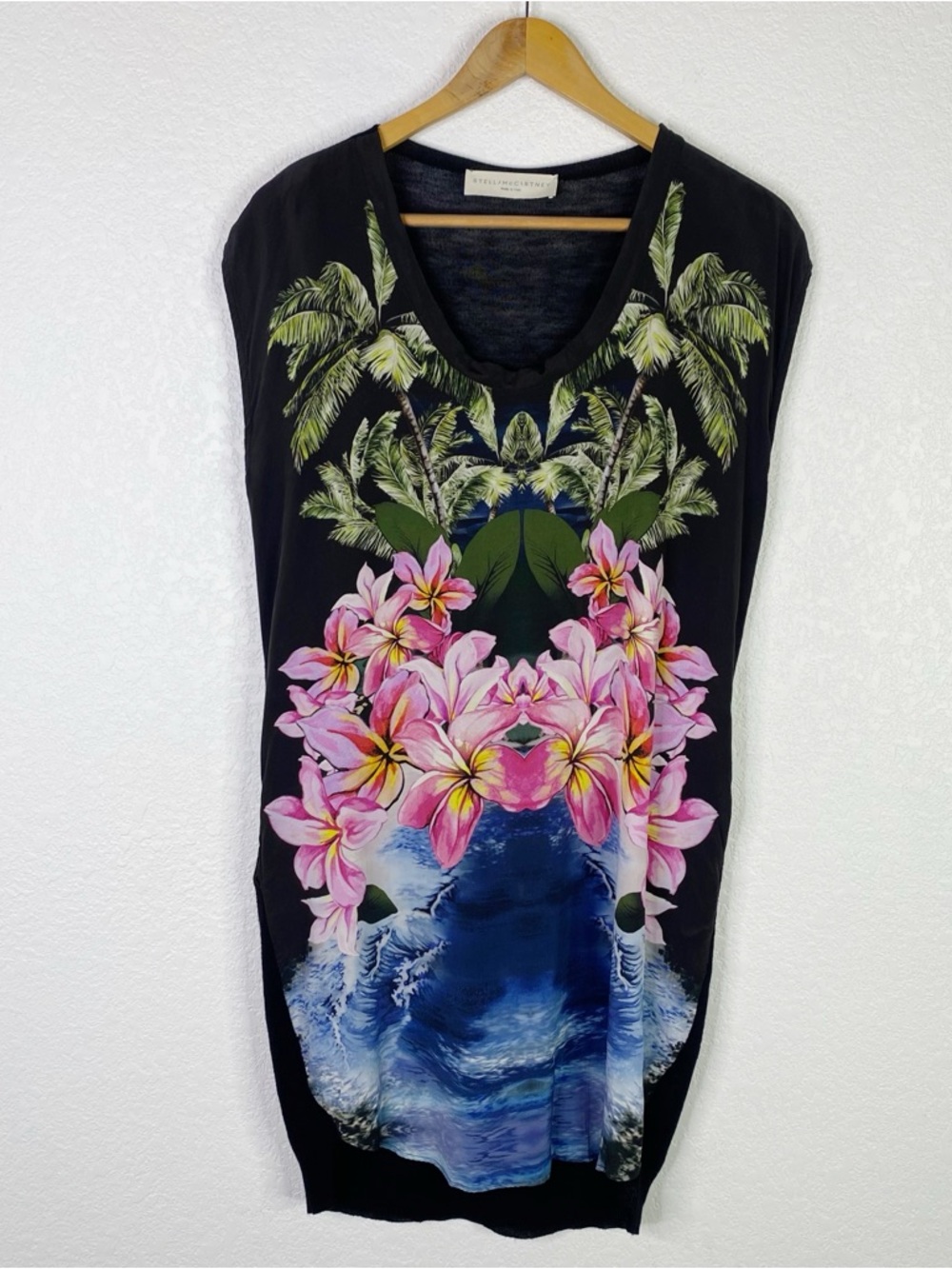 Stella McCartney Multicolor Spaced Hawaiian Print Tunic Dress